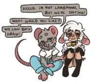 artist:rata character:lambanon character:rata rat sheep // 1138x1027 // 94.5KB